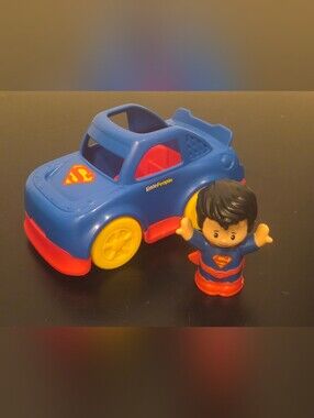 Little People Superman And Car DC Friends Superhero